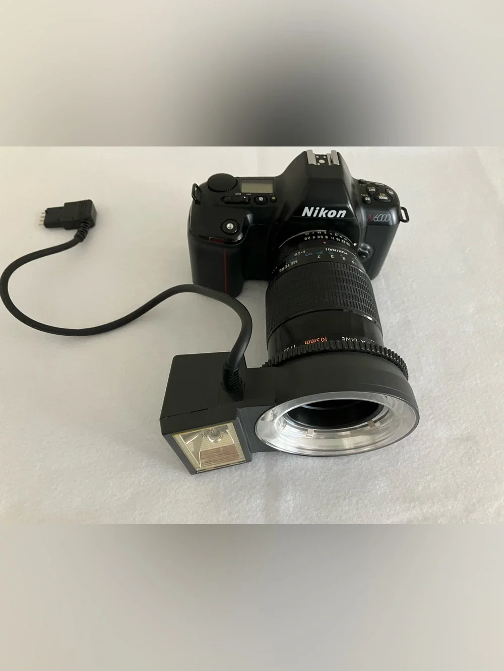 Nikon N6000 with Lester A. Dine Lens and Flash with Case